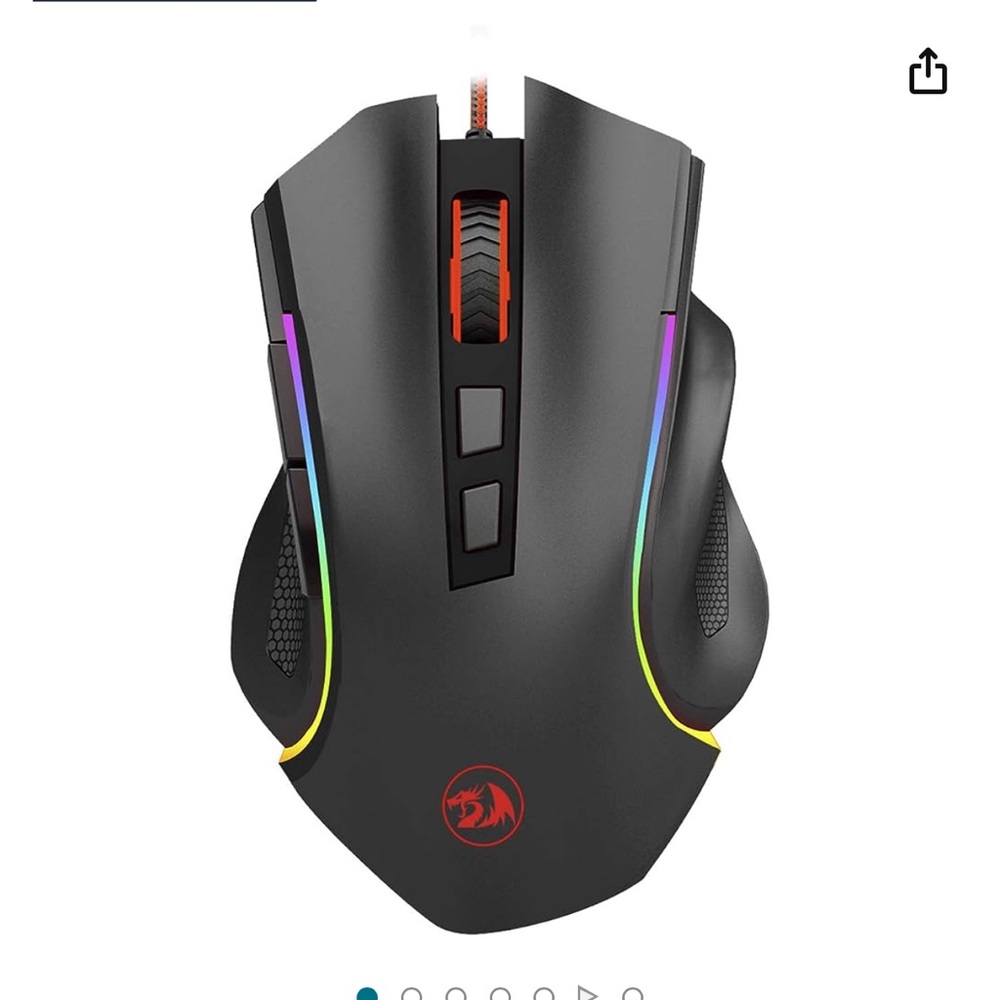 Redragon M602 RGB Wired Gaming Mouse RGB Spectrum Backlit Ergonomic Mouse